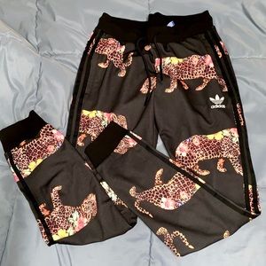 Adidas track pant joggers floral tiger print